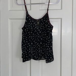 Floral sheer tank top